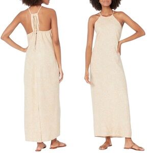 Hurley Tropical Palm Leaf Halter Maxi Dress 💛